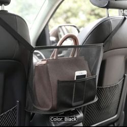 Car seat net pocket organizer