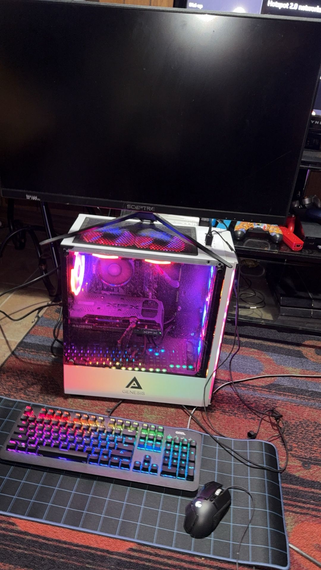 Full Set Up Custom Pc 6600 165 Hrz Monitor 2tb Storage 