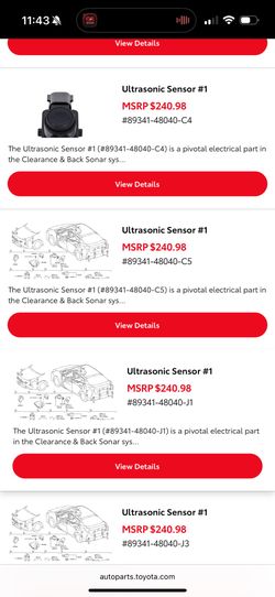 Toyota Parking Sensor