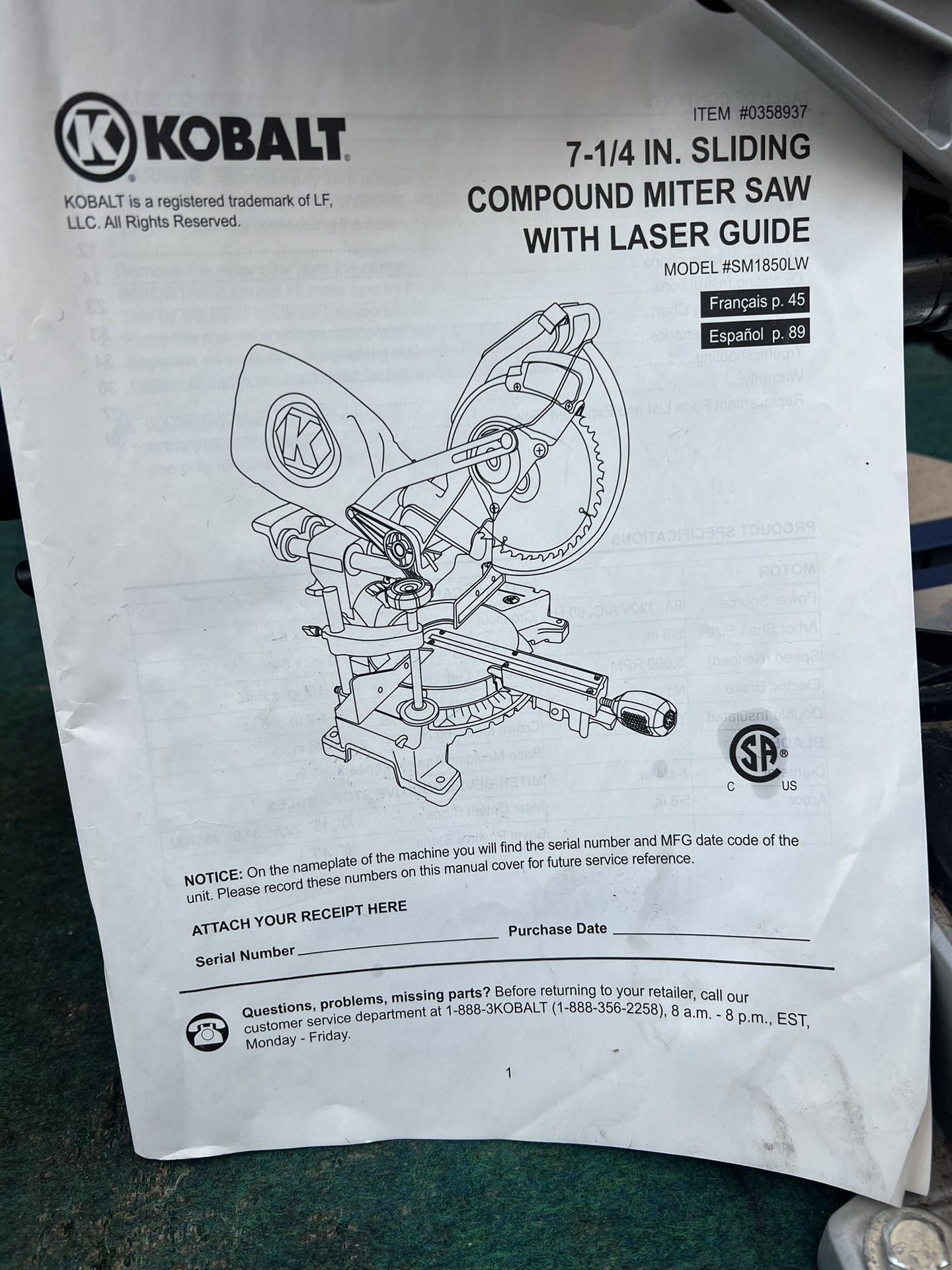 Kobalt Mitre Saw