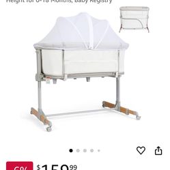 Baby Bassinet Used A Few Times. Been In Storage For A Year But In Really Good Shape.