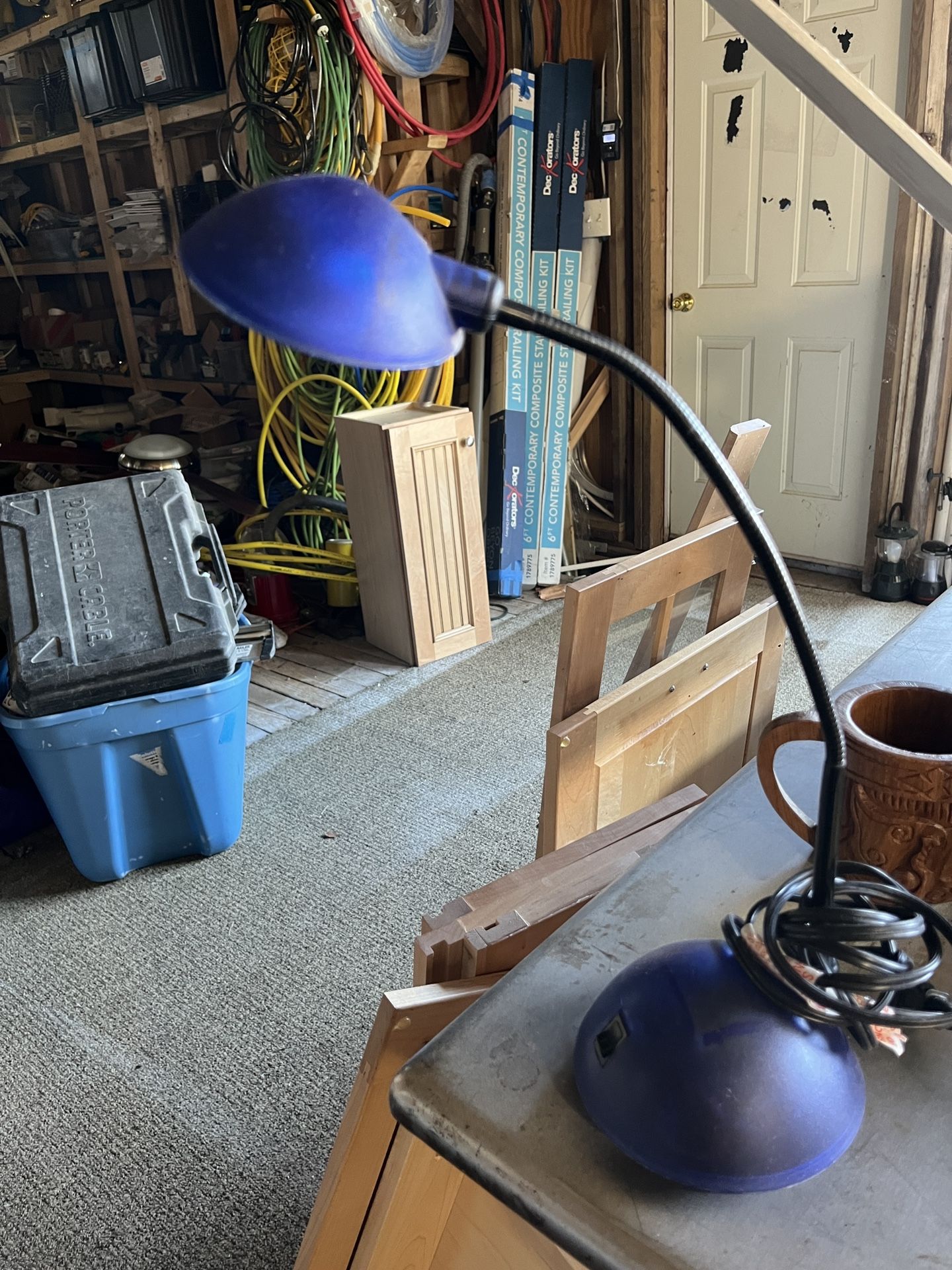 Blue Gooseneck Lamp