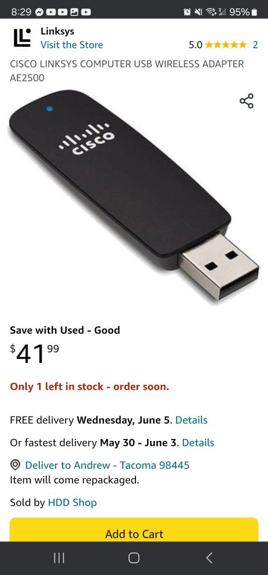 Cisco, Linksys Wireless USB Adapter