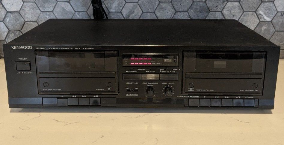 Kenwood Double Cassette Tape Deck Player 