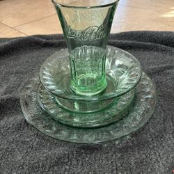 Green Coca Cola Glassware