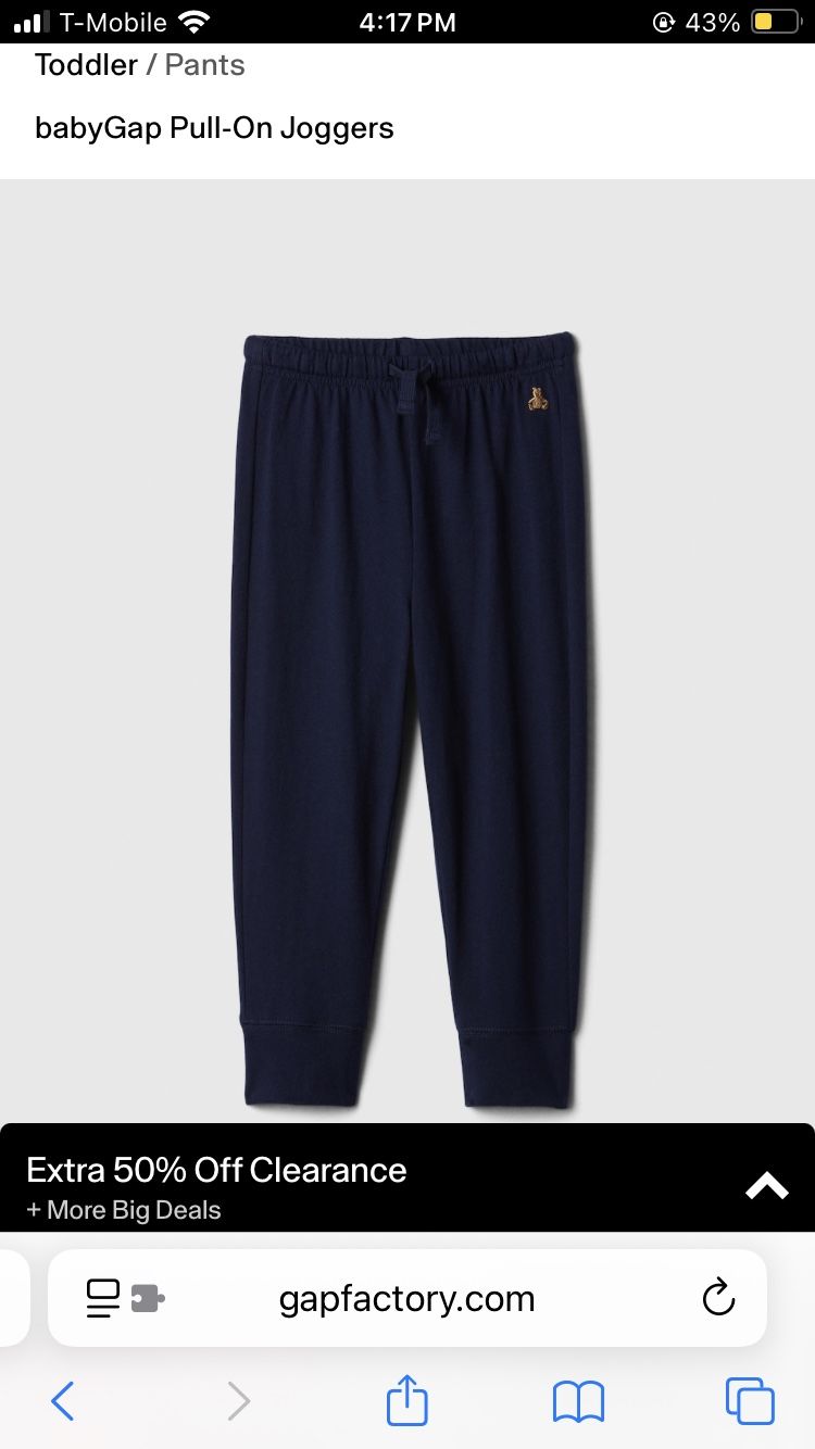 babyGap Pull-On Joggers (4T) 2 Pair