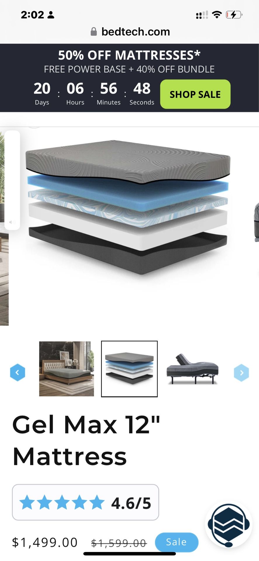 Full Size Nature Pedic Organic Mattress Or Full Size Gel Max 12 Inch Mattress cheaper