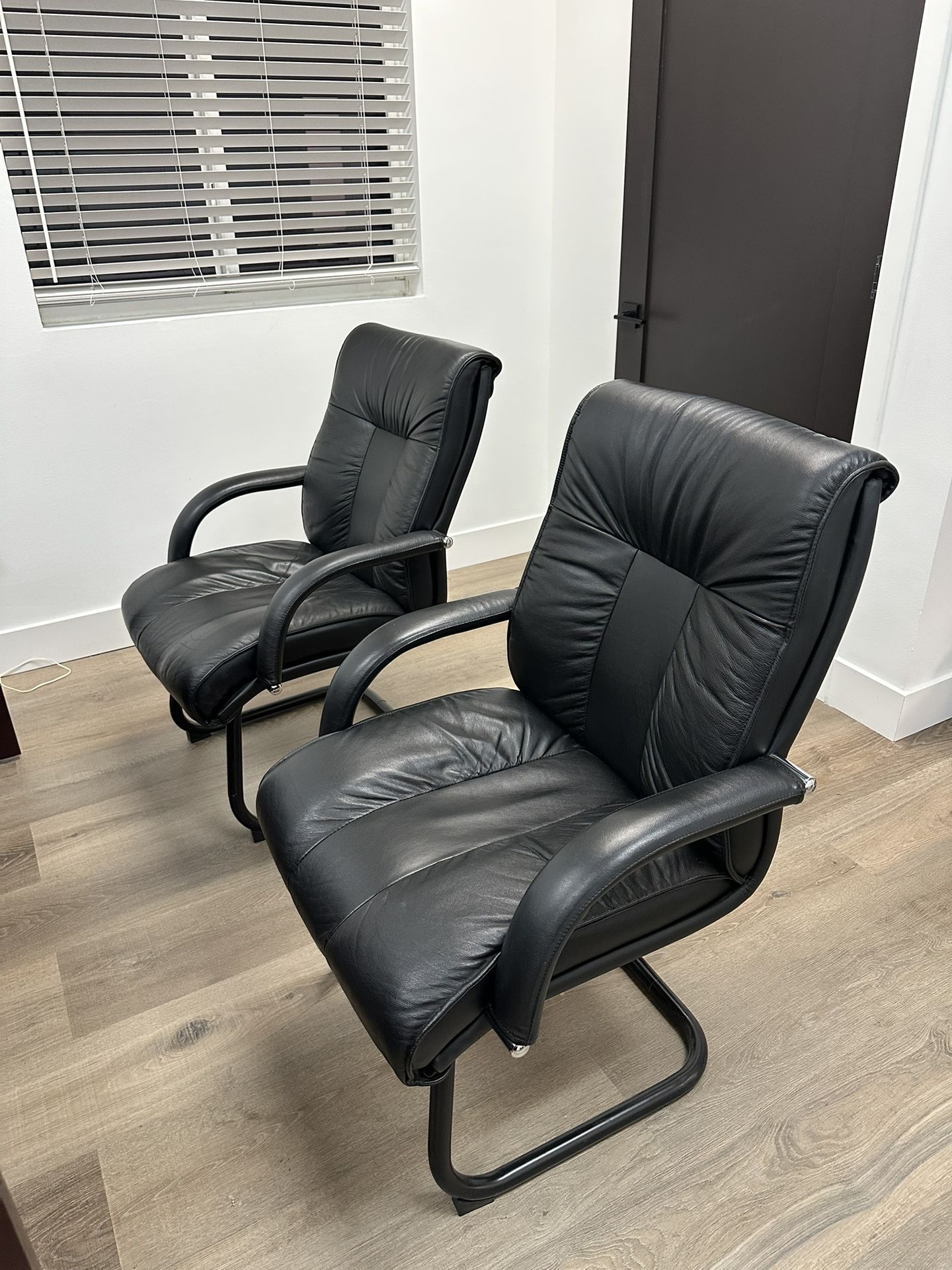 2 Black Office Chairs $95 For Both -Very Good Condition