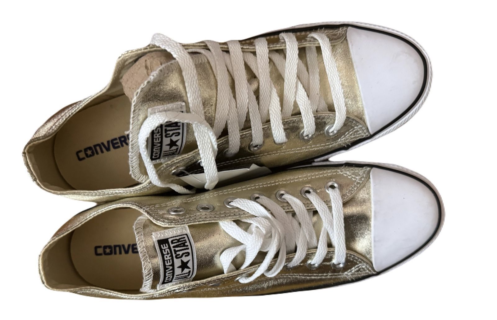 Converse Gold Metallic Low Cut Sneakers-12