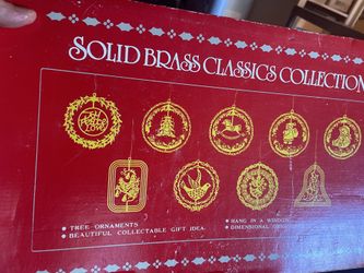 Christmas Ornament, Solid, Brass, Classic Collection And Great Shape