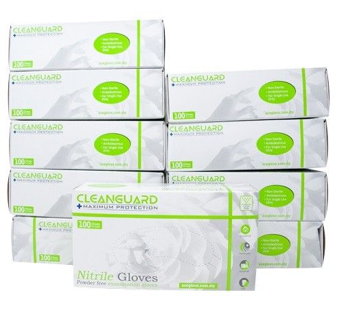 Cleanguard Maximum Protection Nitrile Gloves 1000pcs Box Of 10 ×100
