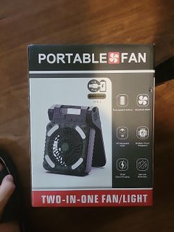 NEW Rechargeable Portable Fan with LED Light – USB-C