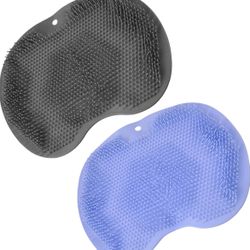 Shower Foot & Back Scrubber Mat with Suction Cups, Silicone Pad
