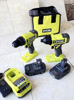 RYOBI 18V Drill and Impact Driver Kit