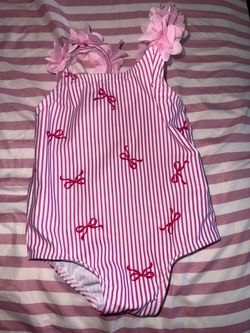 💕🎀Baby Girl Pink One-Piece Swimsuit 3-6M