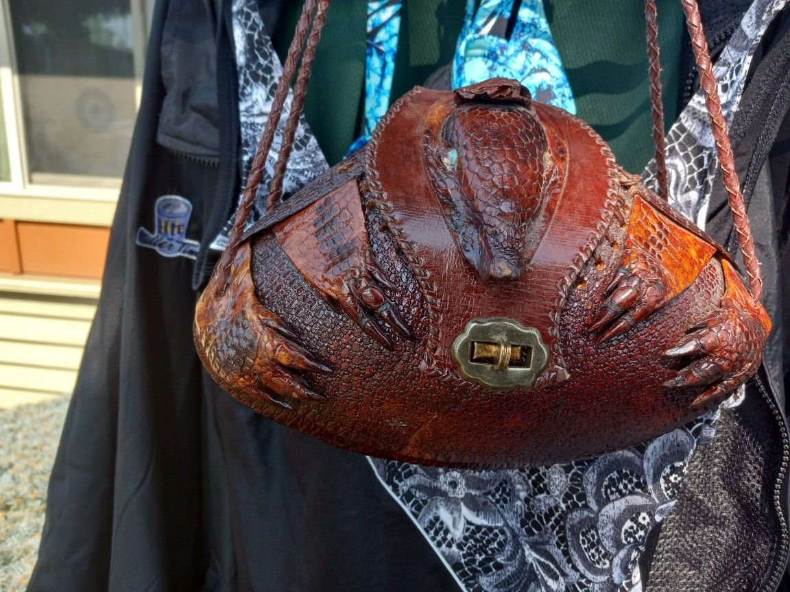 Real Armadillo Purse From The 50s