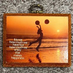 Vintage Wood Plaque Wall Decor It Is Not How Much We Have But How Much We Enjoy That Makes Happiness