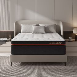 New Sweetnight Twilighty 16" Cooling Gel Memory Foam Hybrid Mattress King