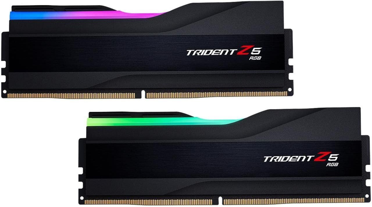 G.SKILL Trident Z5 RGB Series DDR5 RAM (Intel XMP 3.0) 48GB (2x24GB) 8000MT/s CL40-48-48-128 1.35V Desktop Computer Memory U-DIMM - Matte Black 