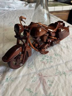 Motorcycle Vintage Classic Wood Model Highly Detailed HD Harley Motorbike 