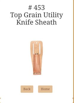 Top Grain Leather Roofers Knife Holder With Sheath Lining