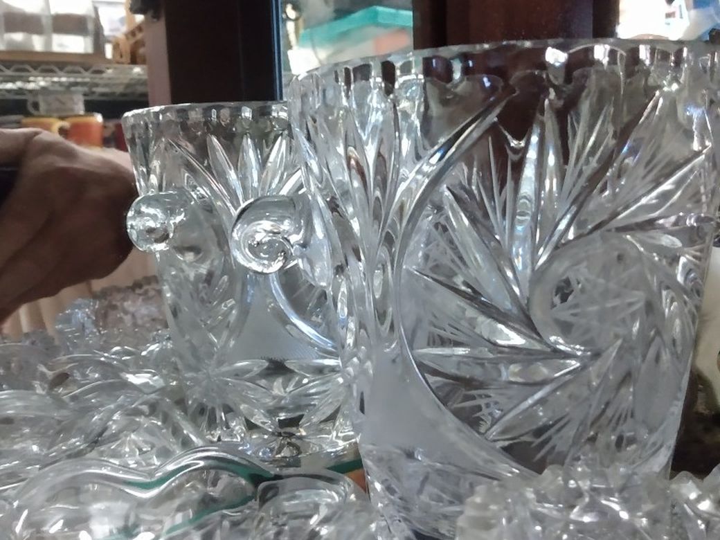 Vintage Crystal , Cut Glass