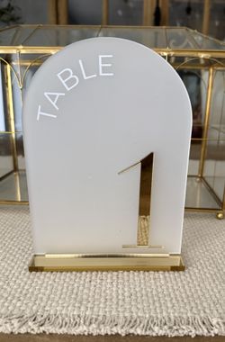 Table Numbers with Stands  Arched Wedding Table Numbers