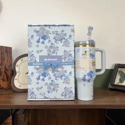 stanley 40oz Stainless Steel Tumbler With Handle, Double Wall Vacuum Insulated Travel Mug, Premium Multi-Color Portable Drink Bottle For Outdoor Campi