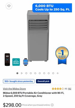 Midea 6,000 BTU Portable AC with Wi-fi