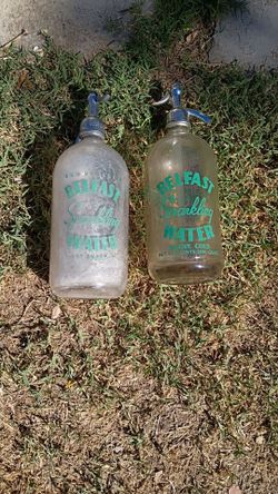 Vintage seltzer water bottles