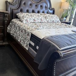 King Size 4 PCs Bedroom Set With Marble 