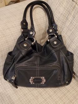 Gorgeous B. Makowsky Black Leather Handbag