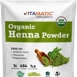 NEW  Vitamatic Organic Henna Powder – 1 lb 