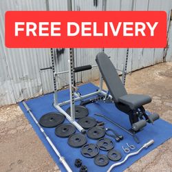 Valor Fitness Squat rack / gym / gymnasio / Olympic Weight Plates / pesas / bench press / Power Rack / Fitness