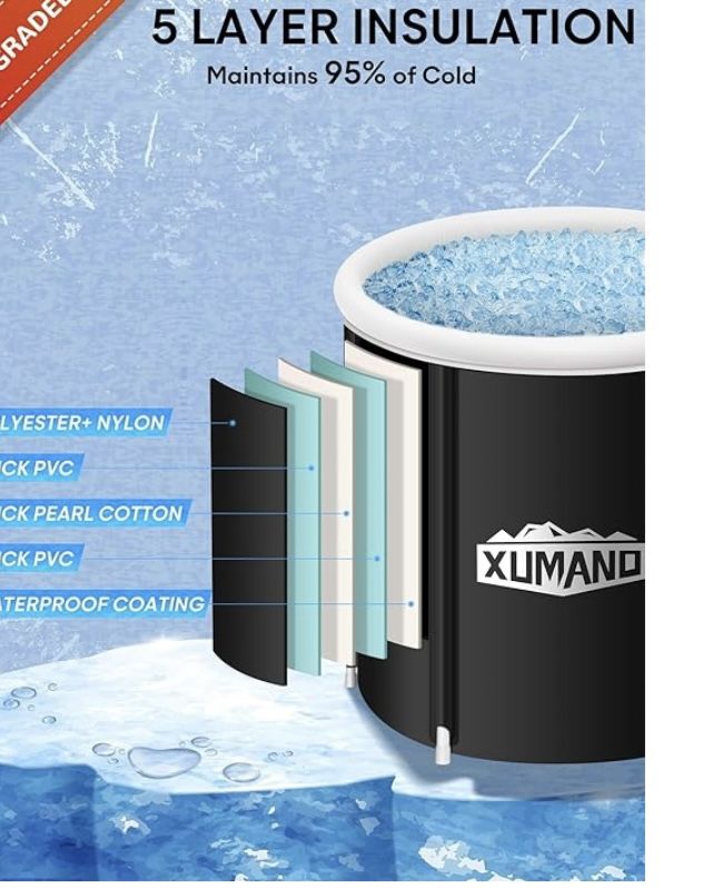 Ice Bath Tub for Athletes - Portable, Inflatable Cold Therapy Tub for Outdoor Use