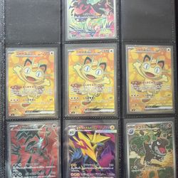 3x Meowth Ex Japanese And misc Pokemon Cards lot
