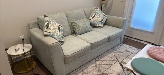 Light Green 3-Seat Fabric Sofa -Raymour Flanigan 2024