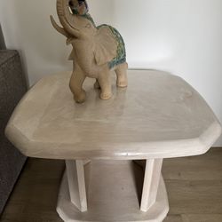 2 Octagonal Beige End Tables - Modern & Chic! ✨🪑 (Lake Worth Pickup!)