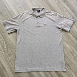 Nike Golf Polo Mens XL Standard Gray Short Sleeve Shirt DriFit