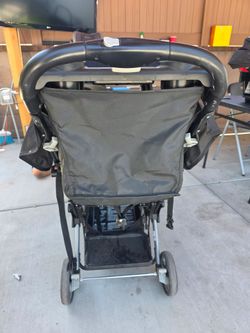 Double stroller with car seat with base