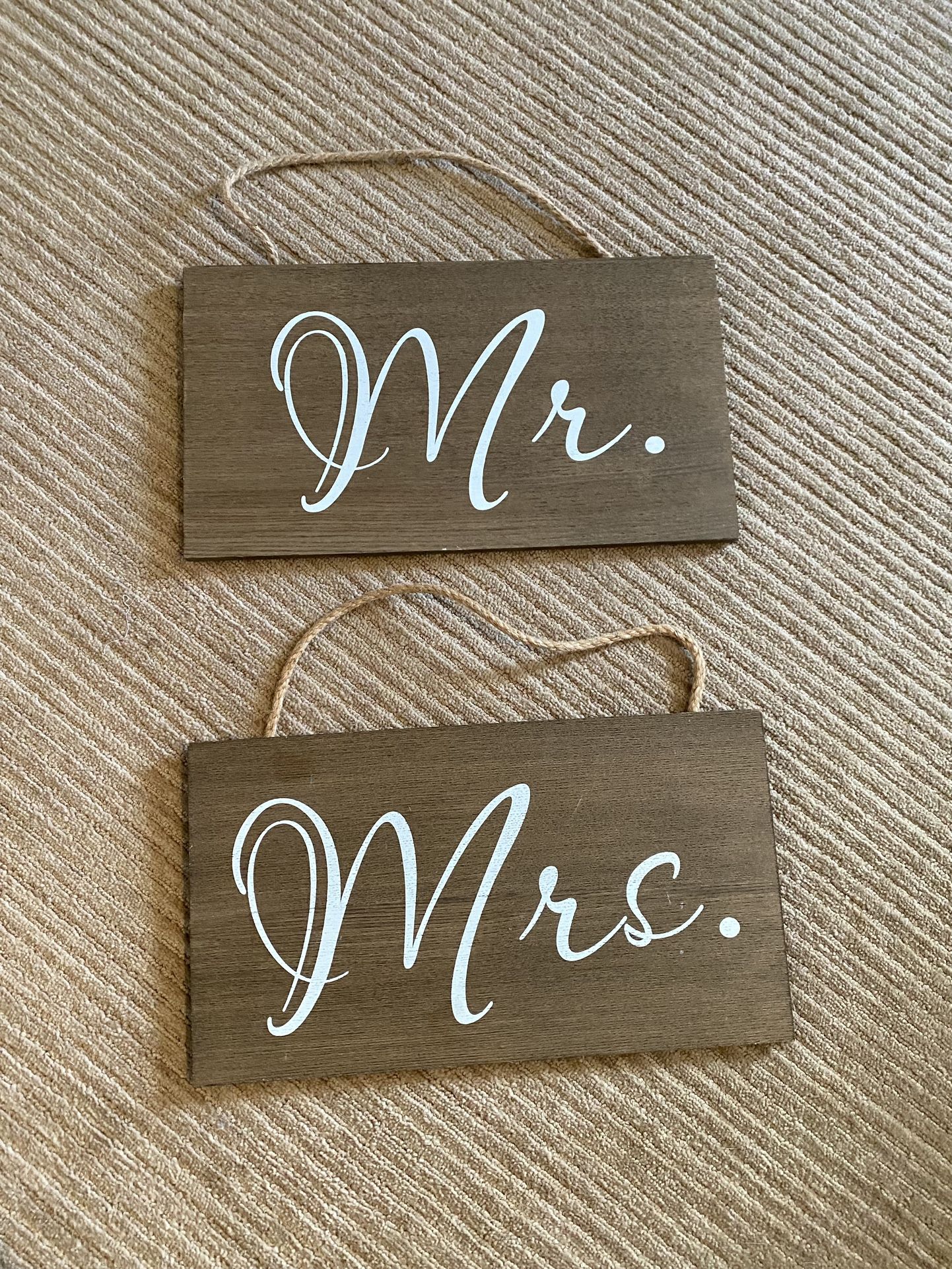 Mr. & Mrs. Wooden Signs