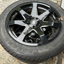 20” Black Rhino Mozambique Rims w/ Federal Himalaya Studded Snow Tires – 265/50R20 – Excellent
