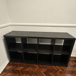 Large 8 Cube bookcase storage - black