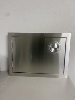 LUXOR 14" X 20" STAINLESS STEEL HORIZONTAL SINGLE DOOR RIGHT HANDLE SLIMLINE SERIES AHT-ADB-1420HR