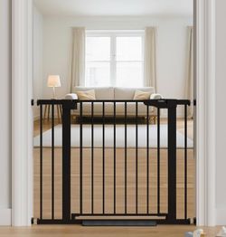 Cumbor 29.7-40.6" Baby Gate for Stairs, Mom's Choice Awards Winner-Dog Gate for Doorways, Pressure Mounted Auto-Close Pet Gates for Dogs Indoor, Safet