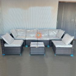 7pc Outdoor Sectional Patio Furniture Set