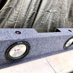 2000 To 06 Chevy Silverado 10 Inch Kicker CVR Custom Rear Under The Seat Box 