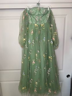 green floral  dress