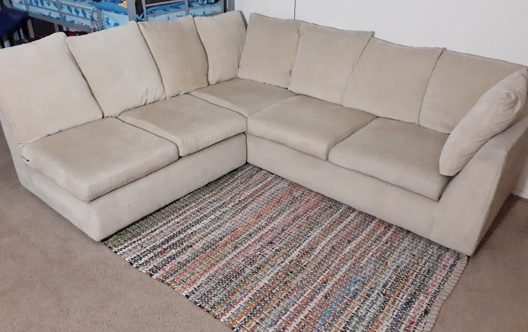 Free Beige sectional couch very comfortable