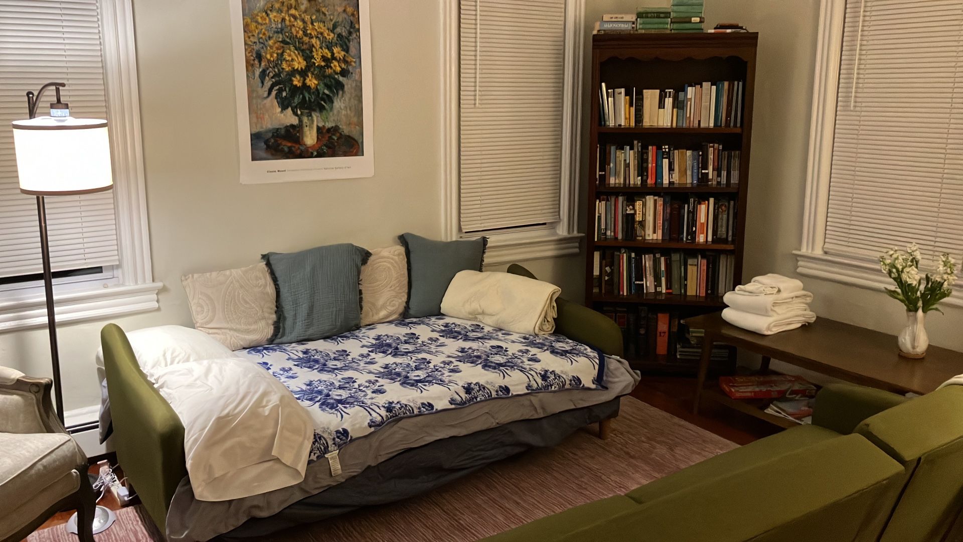 Olive Green Linen Sleeper Sofas(2)